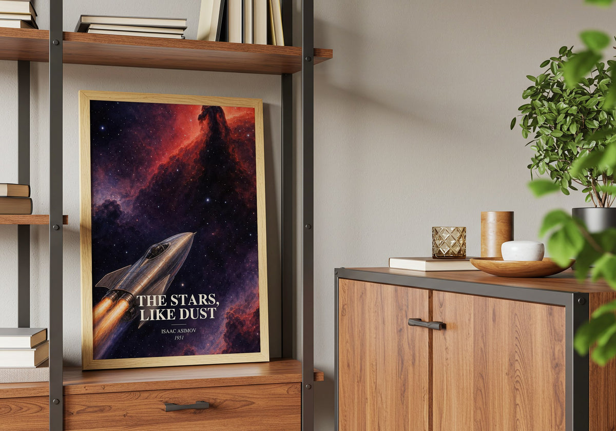 The Stars, Like Dust book watercolour illustration paper finish options – matte satin gloss