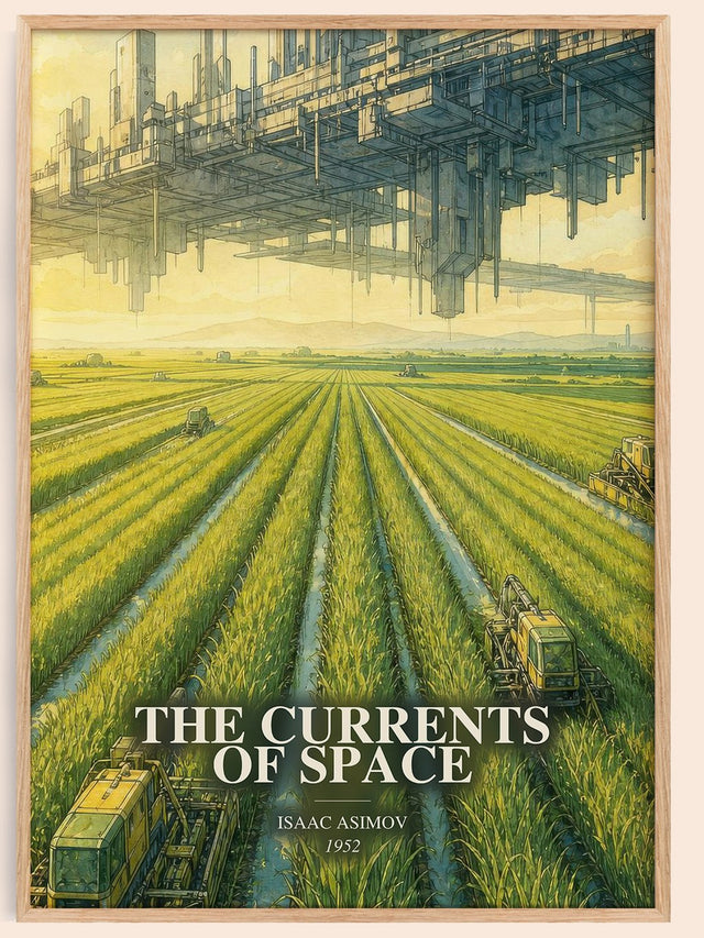 The Currents of Space Book Watercolour Illustration by Isaac Asimov