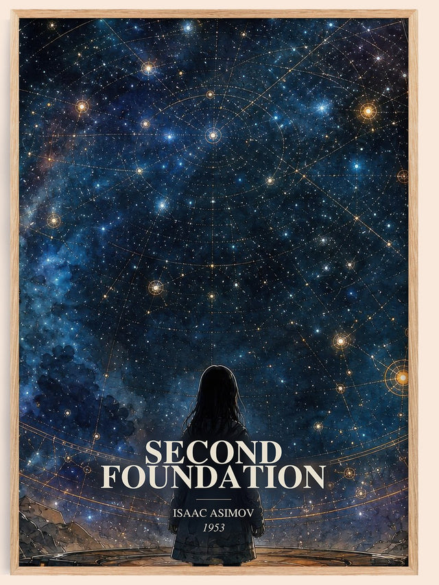 Second Foundation Book Watercolour Illustration by Isaac Asimov