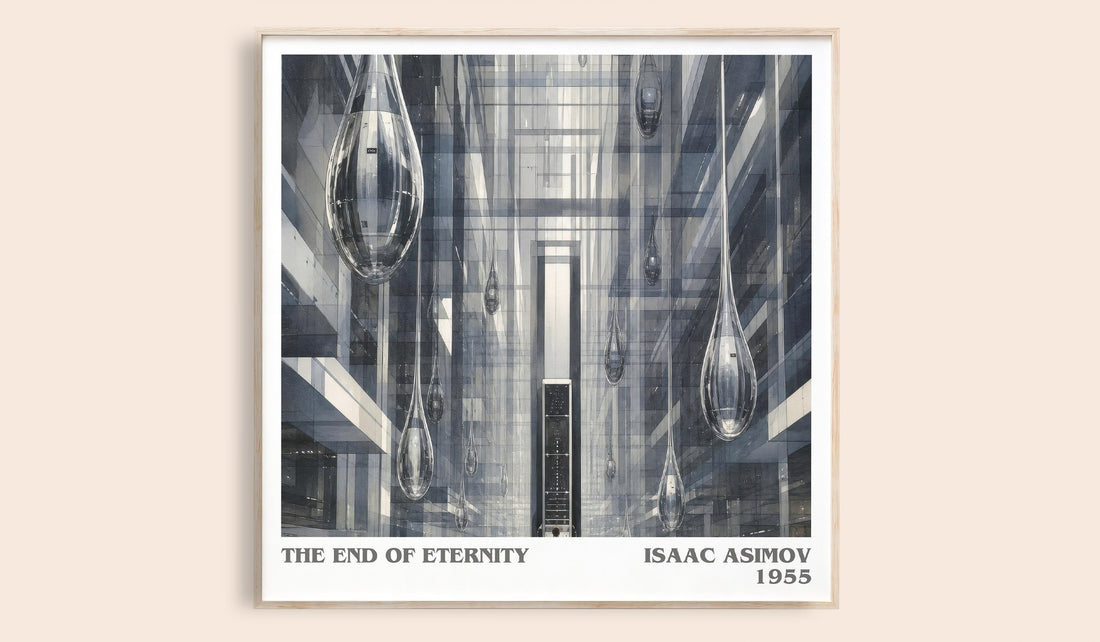 The End of Eternity literary book poster by Isaac Asimov – framed literary art print