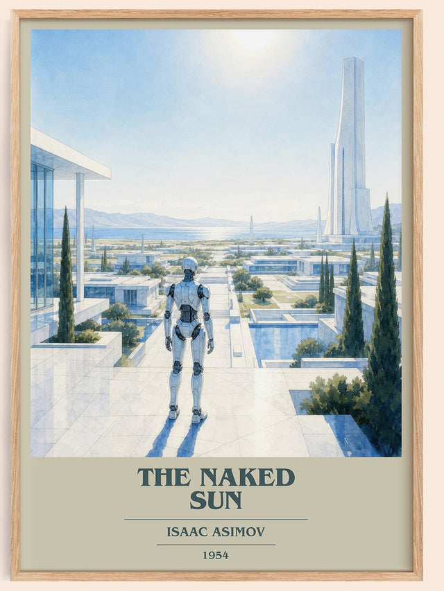 The Naked Sun Book Cover Poster by Isaac Asimov