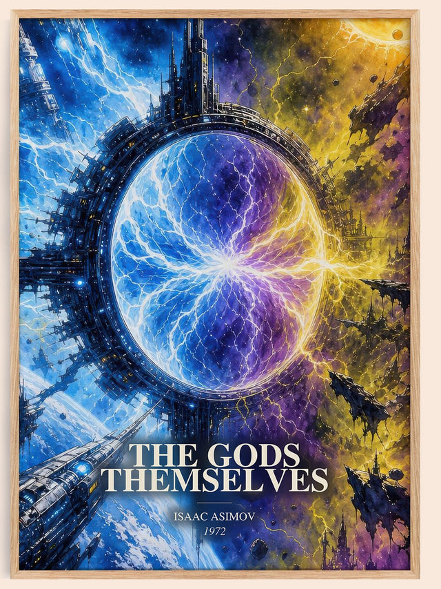 The Gods Themselves Book Watercolour Illustration by Isaac Asimov