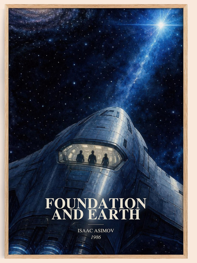 Foundation and Earth Book Watercolour Illustration by Isaac Asimov