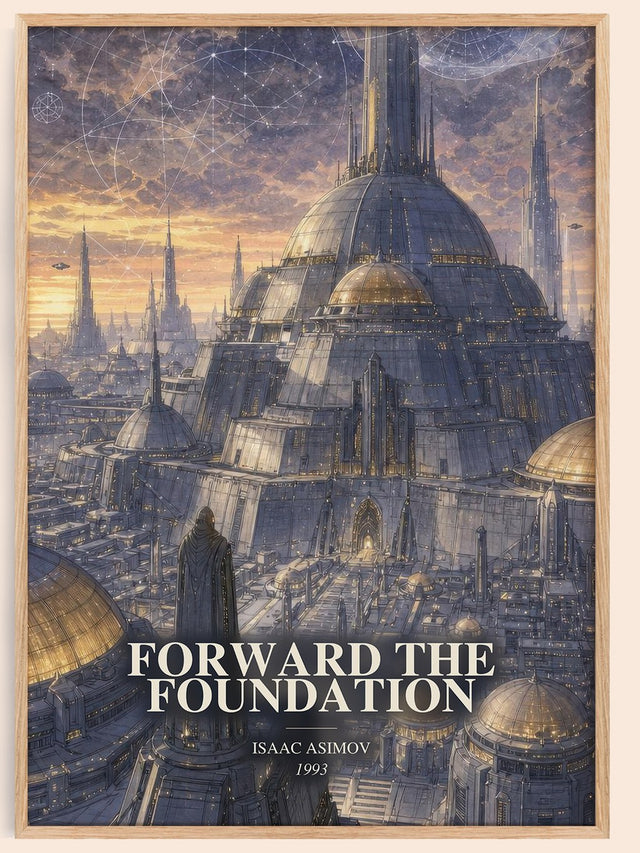 Forward the Foundation Book Watercolour Illustration by Isaac Asimov