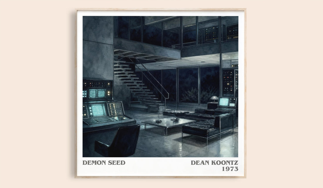 Demon Seed literary book poster by Dean Koontz – framed literary art print