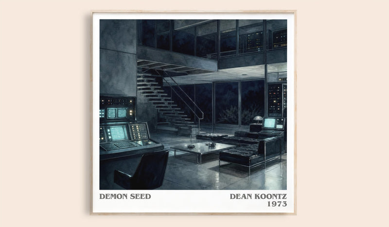 Demon Seed Literary Art Print by Dean Koontz (Square style)