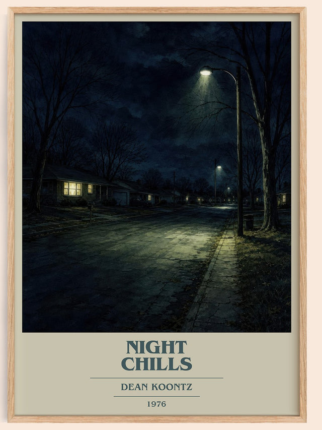 Night Chills Book Cover Poster by Dean Koontz