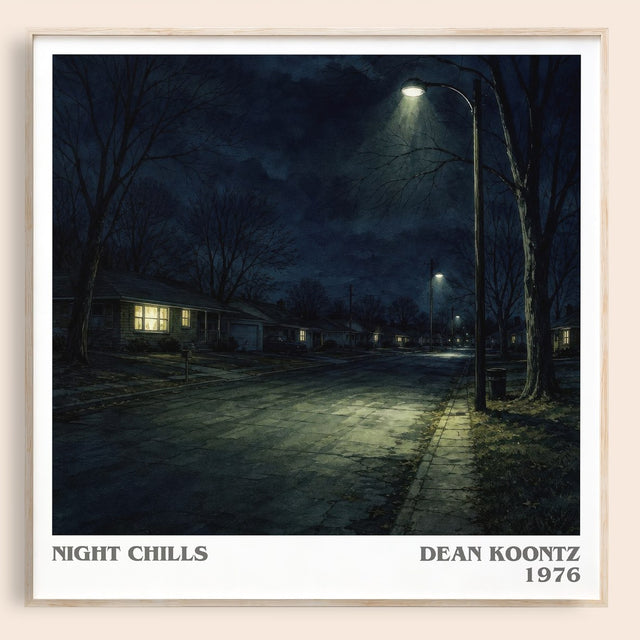 Night Chills Literary Art Print by Dean Koontz