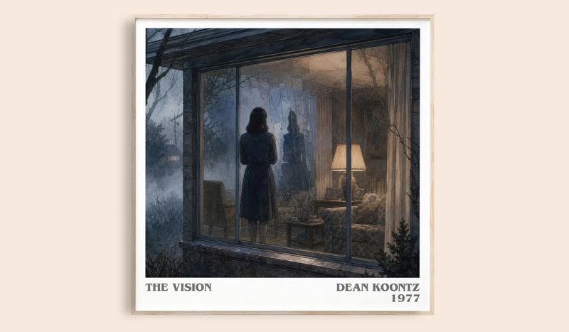The Vision literary book poster by Dean Koontz – framed literary art print