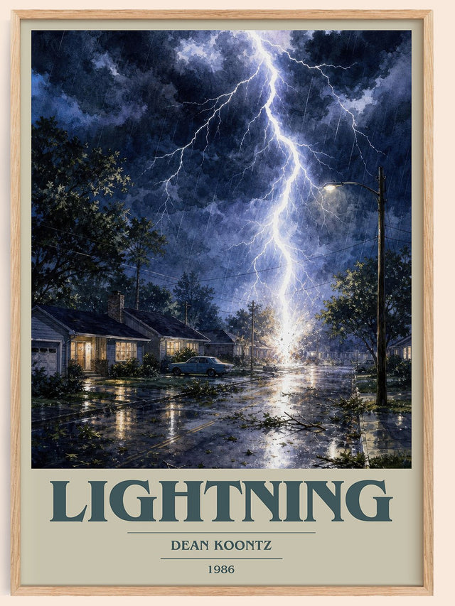 Lightning Book Cover Poster by Dean Koontz