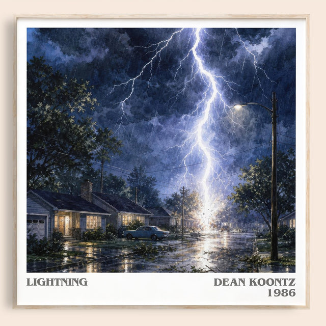 Lightning Literary Art Print by Dean Koontz