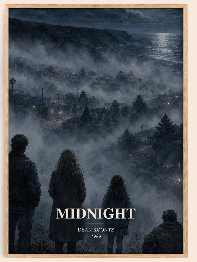 Midnight Book Watercolour Illustration by Dean Koontz