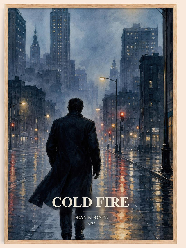Cold Fire Book Watercolour Illustration by Dean Koontz