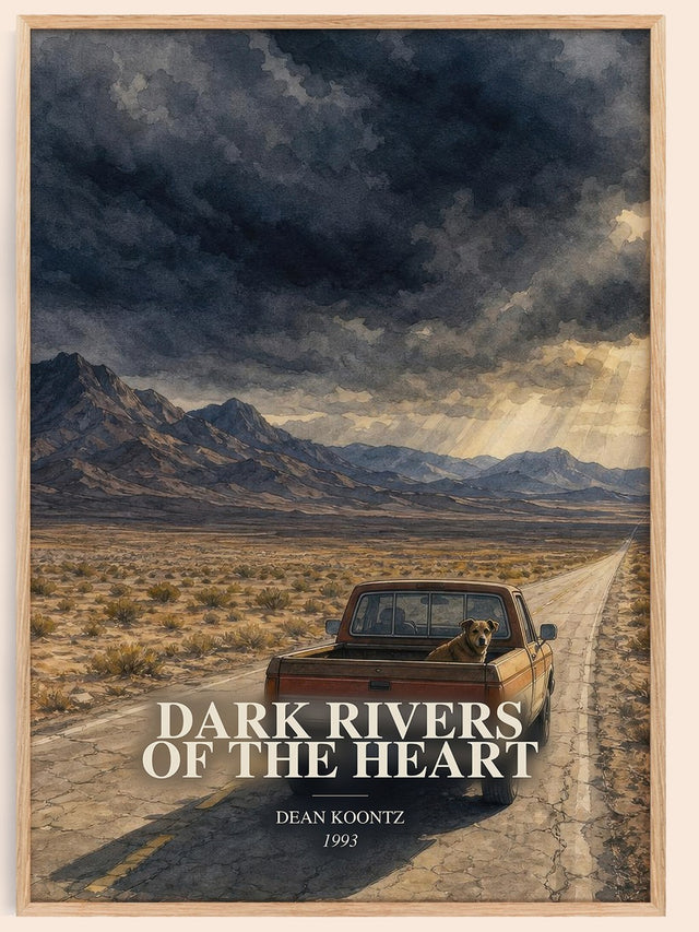 Dark Rivers of the Heart Book Watercolour Illustration by Dean Koontz