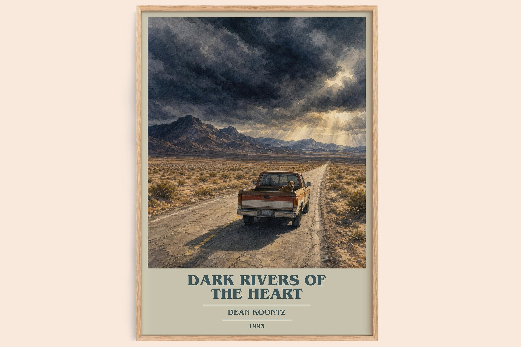 Dark Rivers of the Heart Book Cover Poster by Dean Koontz