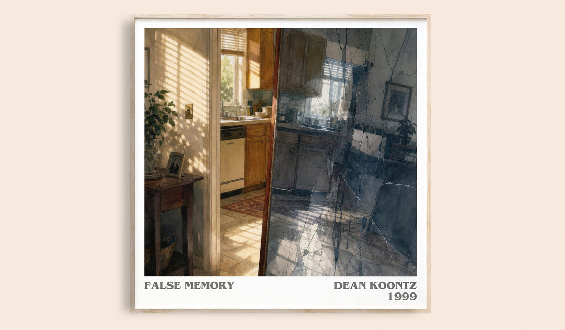 False Memory literary book poster by Dean Koontz – framed literary art print
