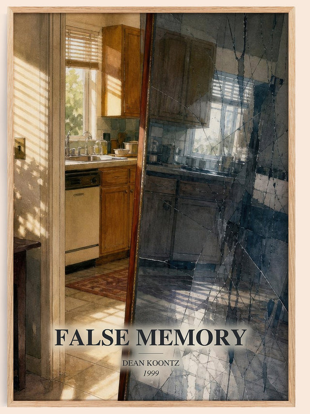 False Memory Book Watercolour Illustration by Dean Koontz
