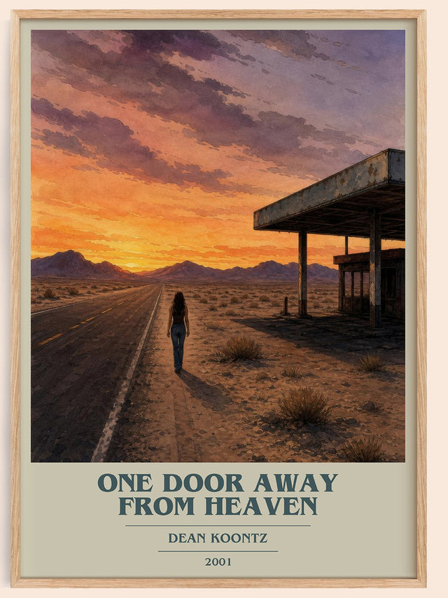 One Door Away from Heaven Book Cover Poster by Dean Koontz