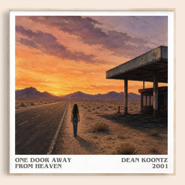 One Door Away from Heaven Literary Art Print by Dean Koontz