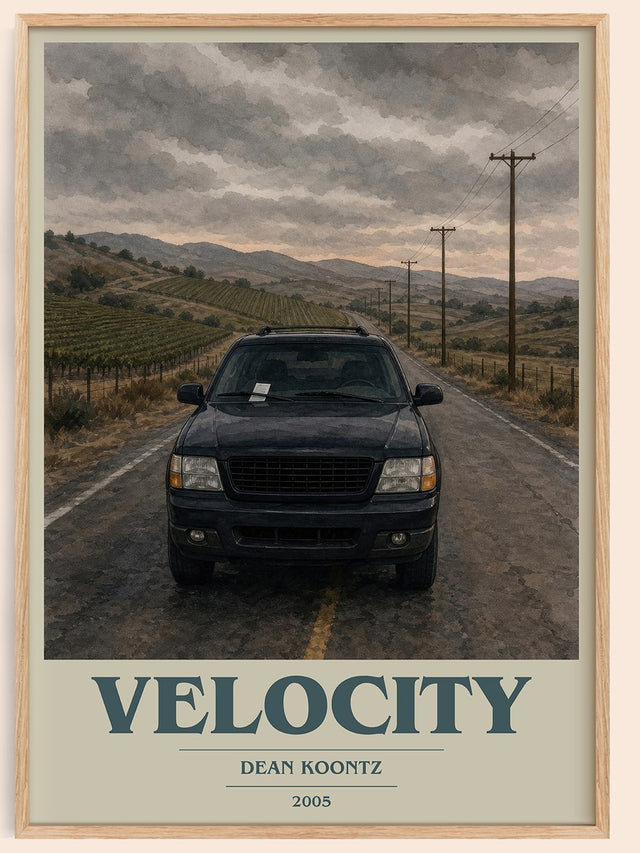 Velocity Book Cover Poster by Dean Koontz