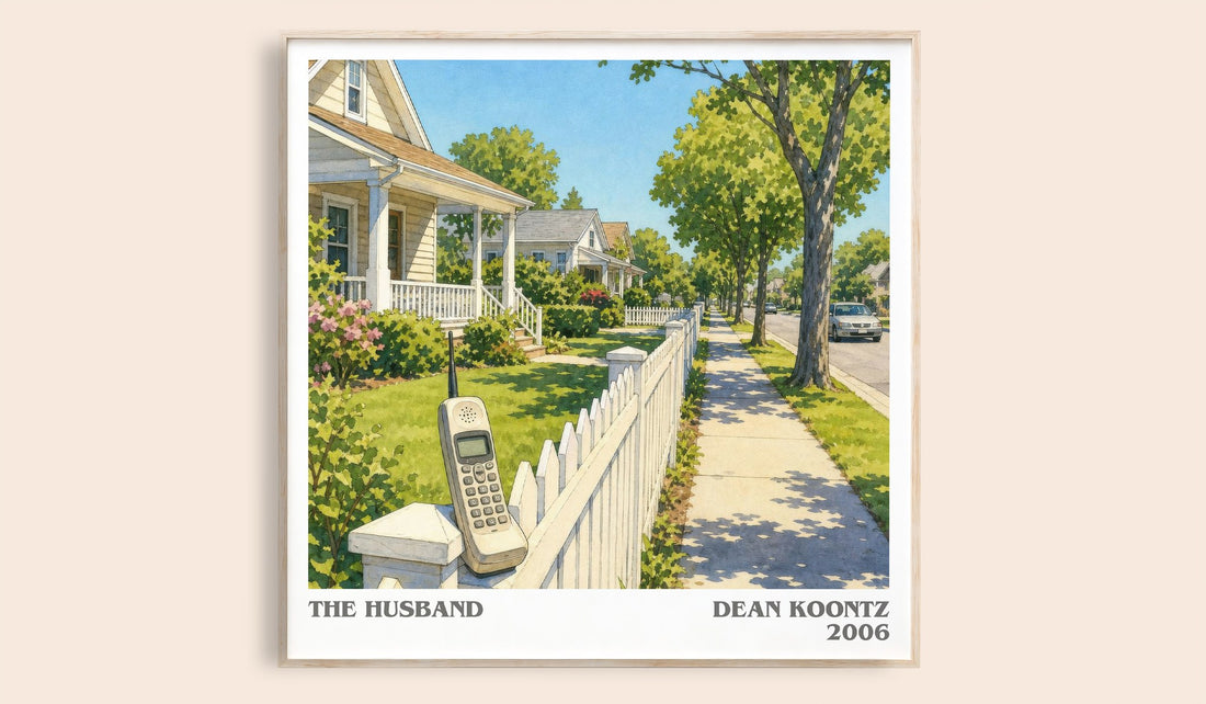 The Husband literary book poster by Dean Koontz – framed literary art print
