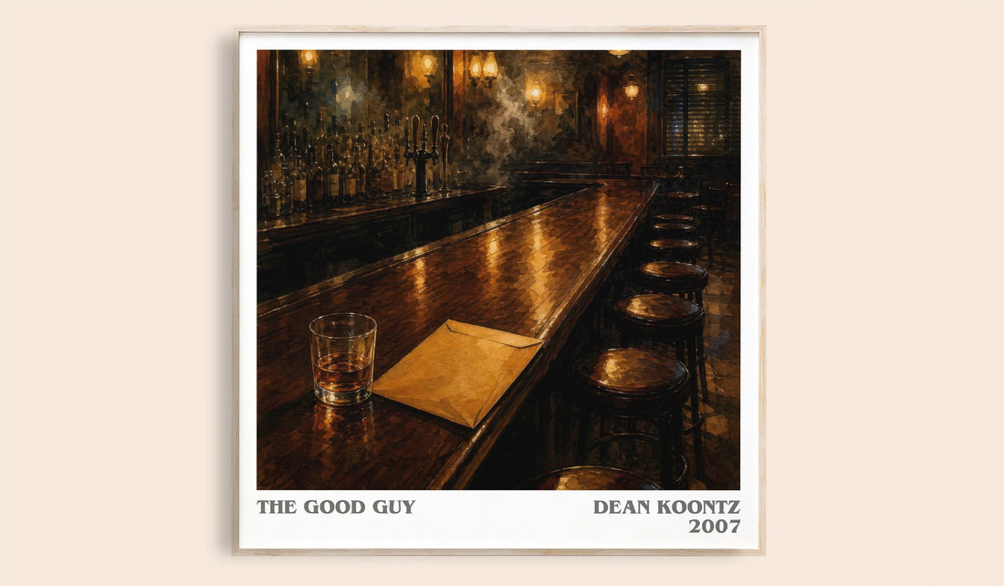 The Good Guy literary book poster by Dean Koontz – framed literary art print