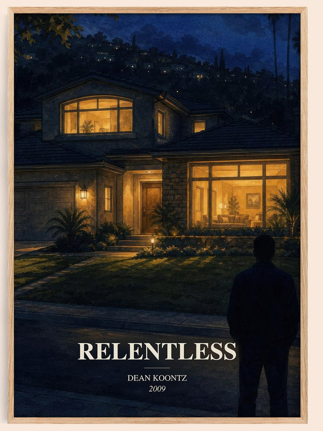 Relentless Book Watercolour Illustration by Dean Koontz