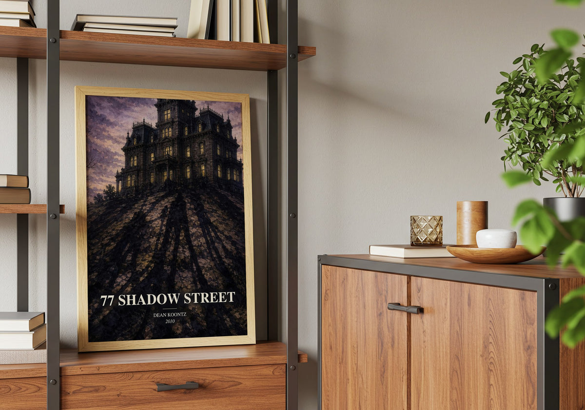 77 Shadow Street book watercolour illustration paper finish options – matte satin gloss