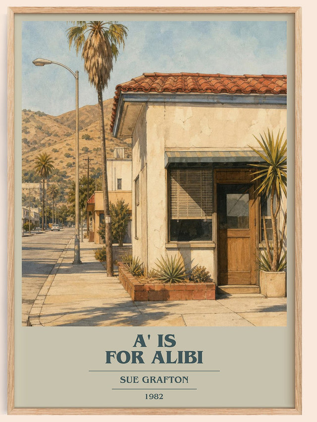A' Is for Alibi Book Cover Poster by Sue Grafton