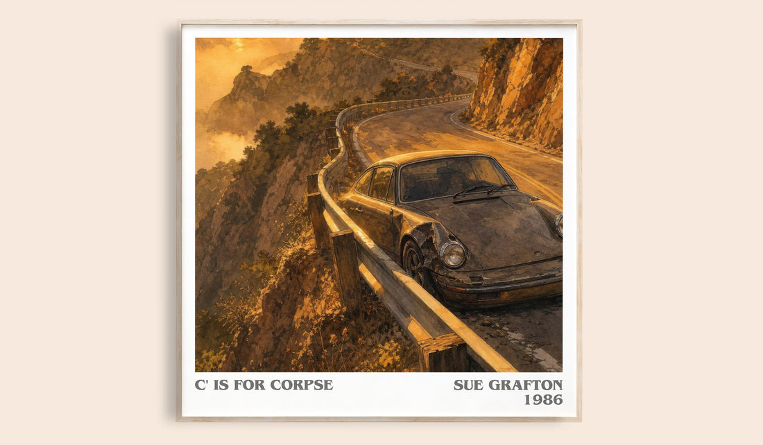 C' Is for Corpse literary book poster by Sue Grafton – framed literary art print