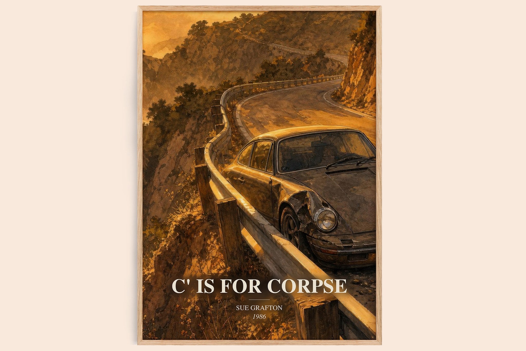 C' Is for Corpse Book Watercolour Illustration by Sue Grafton