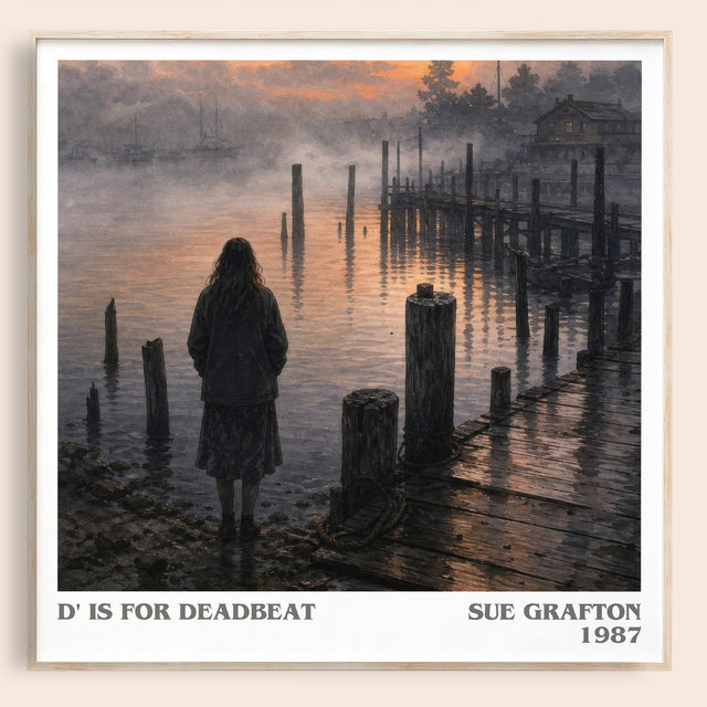 D' Is for Deadbeat Literary Art Print by Sue Grafton