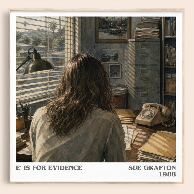 E' Is for Evidence Literary Art Print by Sue Grafton