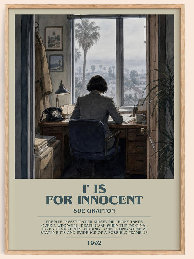 I' Is for Innocent Bookish Wall Art by Sue Grafton