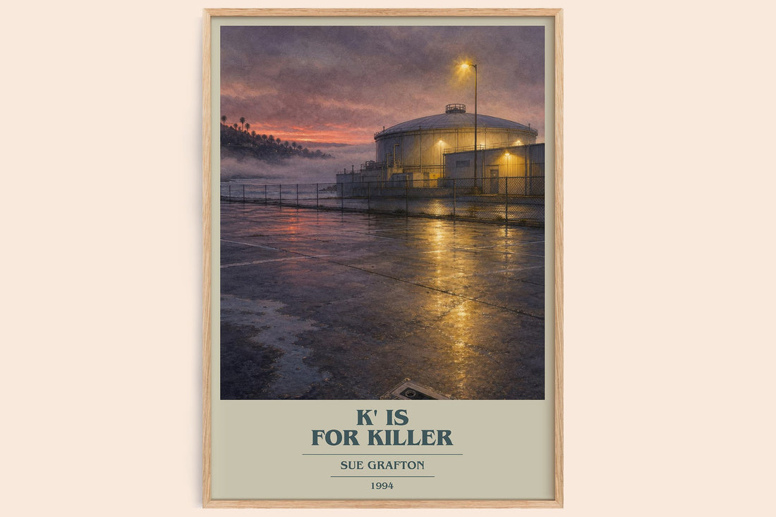 K' Is for Killer book cover book poster by Sue Grafton – framed literary art print