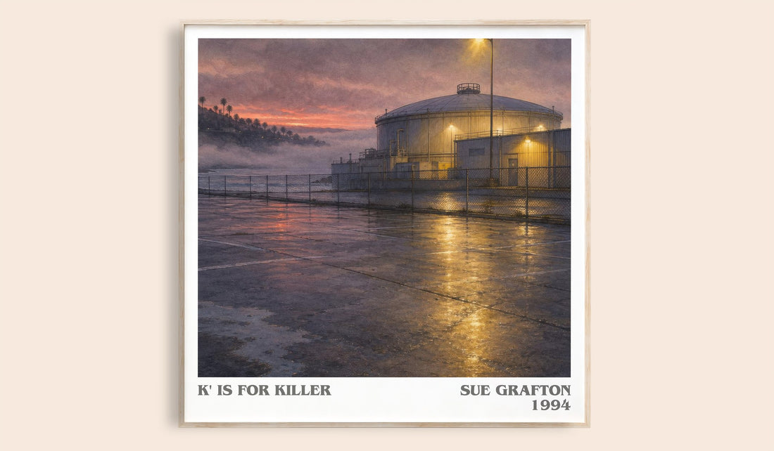 K' Is for Killer literary book poster by Sue Grafton – framed literary art print