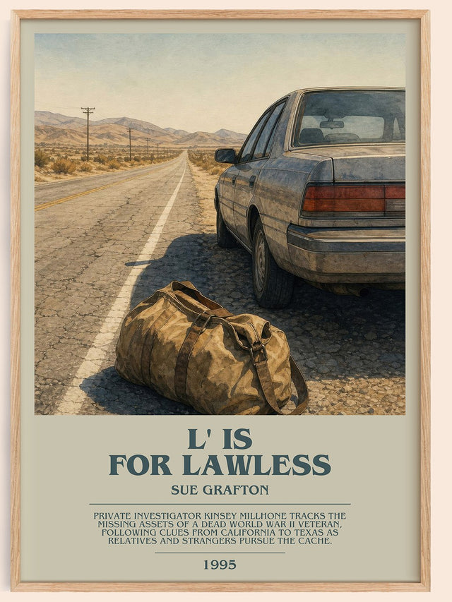 L' Is for Lawless Bookish Wall Art by Sue Grafton