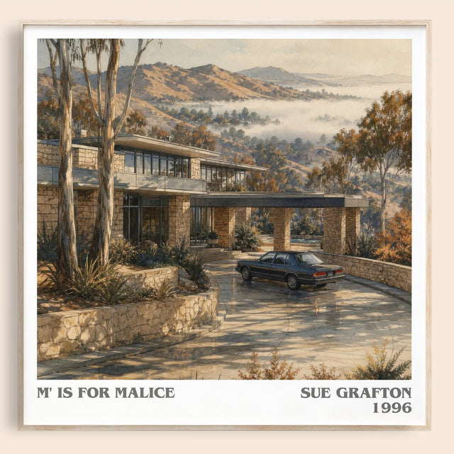 M' Is for Malice Literary Art Print by Sue Grafton