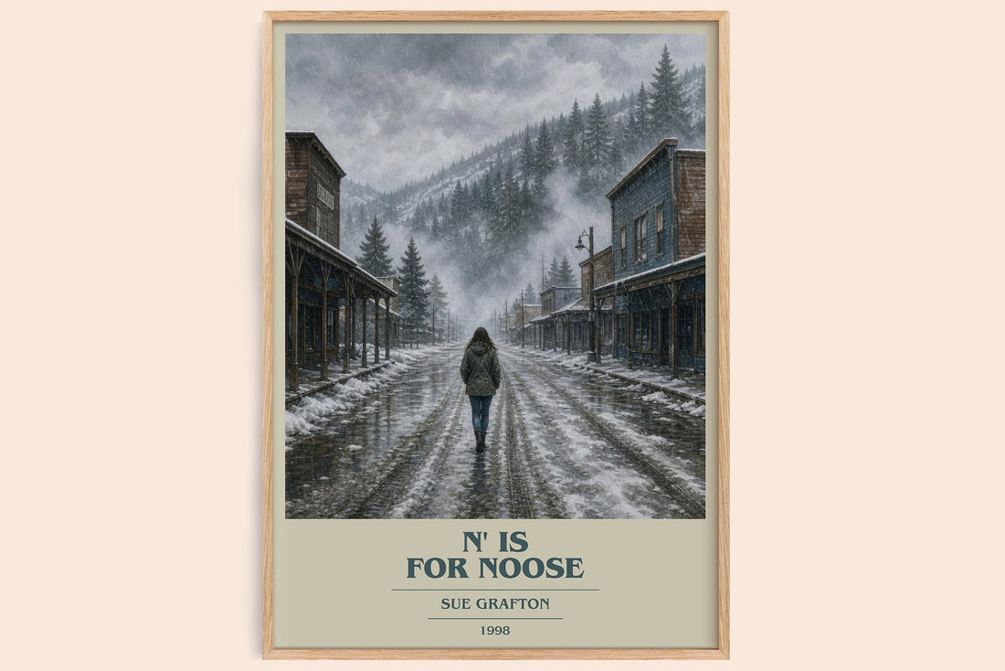 N' Is for Noose book cover book poster by Sue Grafton – framed literary art print