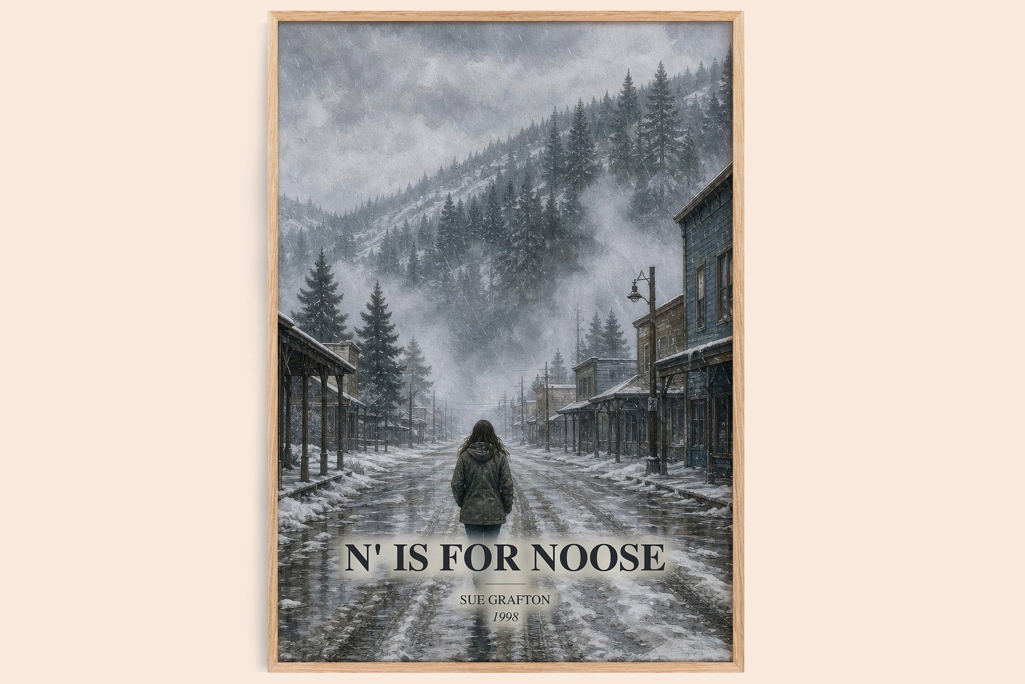N' Is for Noose Book Watercolour Illustration by Sue Grafton