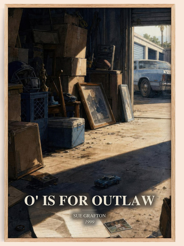 O' Is for Outlaw Book Watercolour Illustration by Sue Grafton