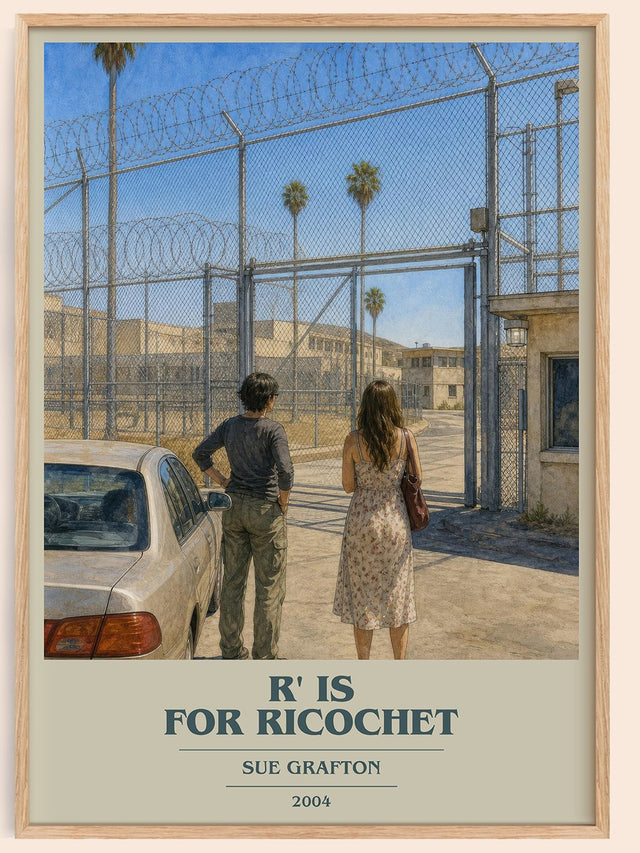 R' Is for Ricochet Book Cover Poster by Sue Grafton