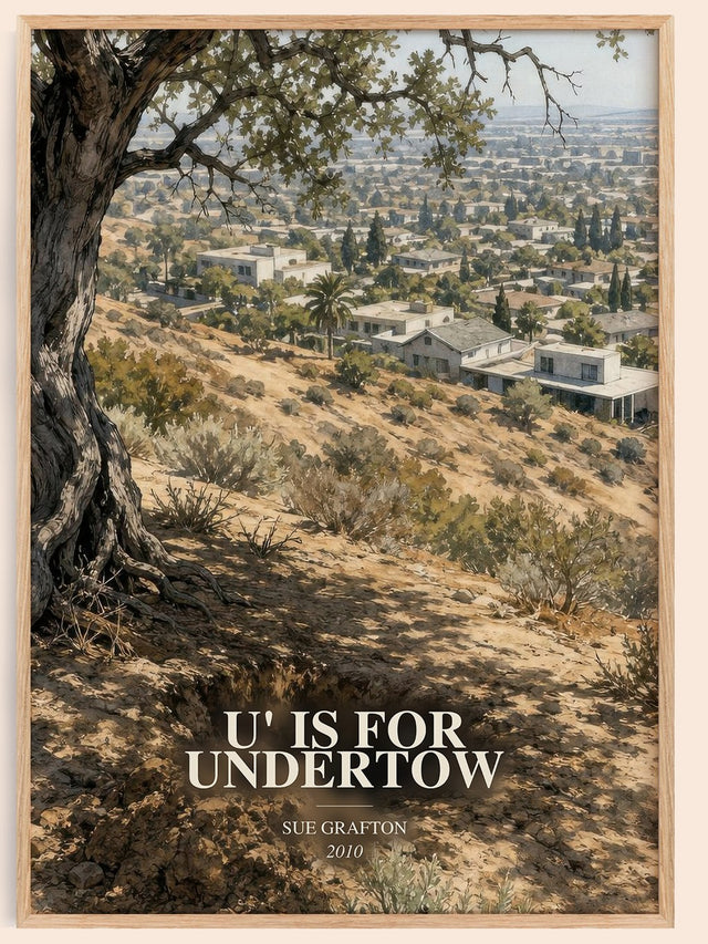 U' Is for Undertow Book Watercolour Illustration by Sue Grafton