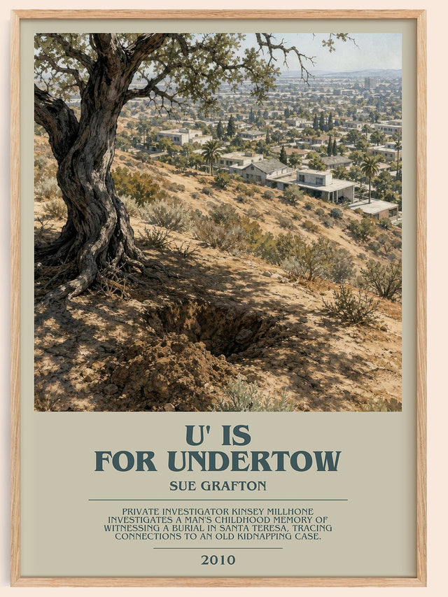 U' Is for Undertow Bookish Wall Art by Sue Grafton