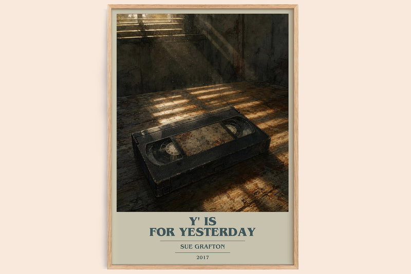 Y' Is for Yesterday book cover book poster by Sue Grafton – framed literary art print