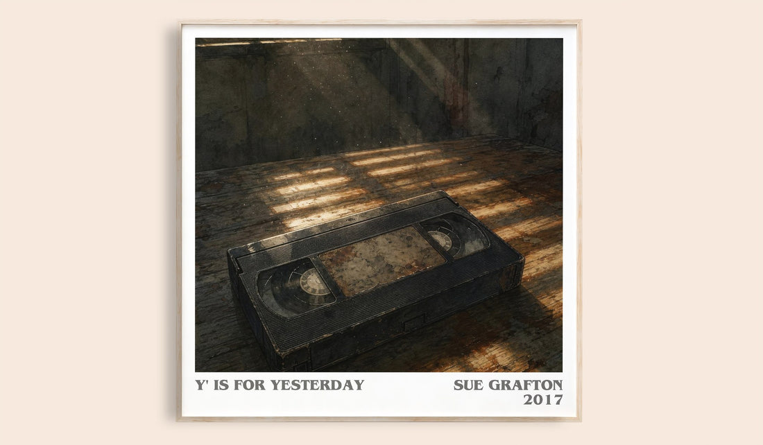 Y' Is for Yesterday literary book poster by Sue Grafton – framed literary art print