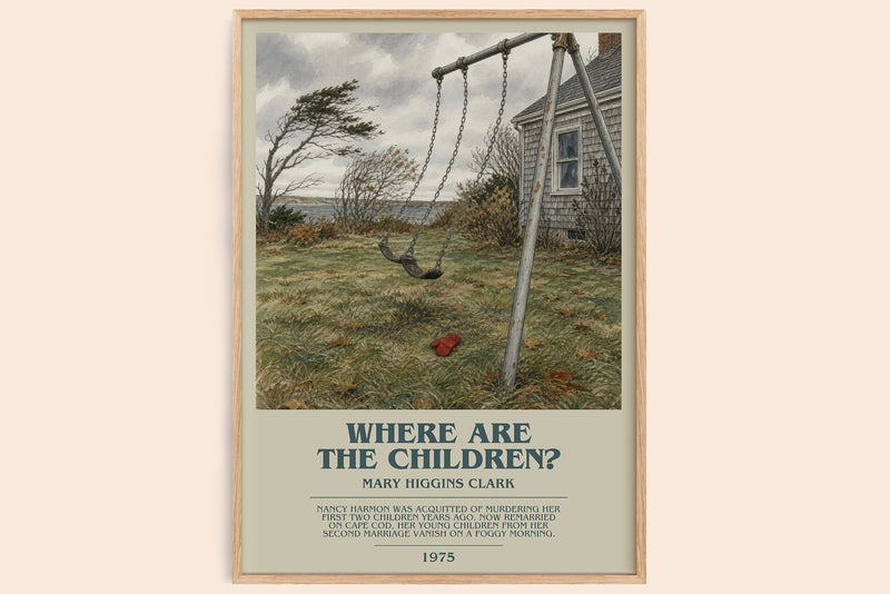 Where Are the Children? bookish book poster by Mary Higgins Clark – framed literary art print