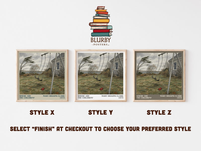 Where Are the Children? literary print in frame leaning in hallway – thriller wall art