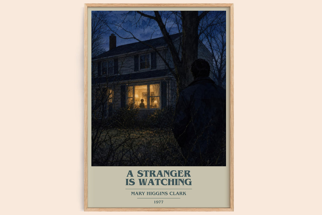 A Stranger Is Watching book cover book poster by Mary Higgins Clark – framed literary art print