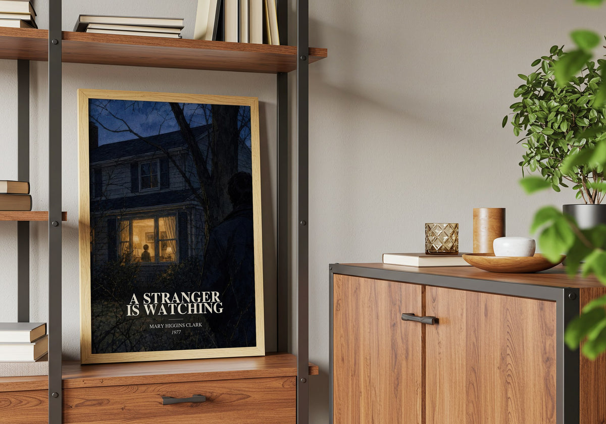 A Stranger Is Watching book watercolour illustration paper finish options – matte satin gloss